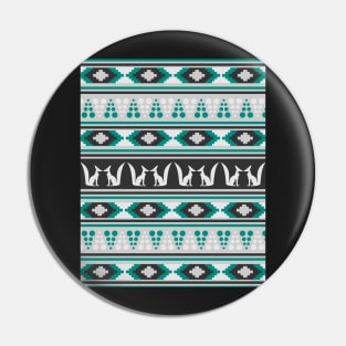 Ethnic pattern with foxes Pin