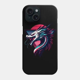 Cool Neon Retro dragon magical Creature Phone Case