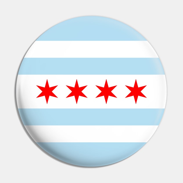 Flag of Chicago Pin by brigadeiro