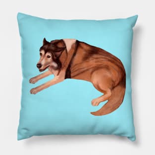 Adopted Husky Dog Mix Pillow