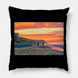 Cromer Beach at Sunset Pillow