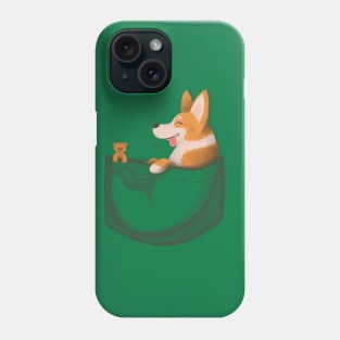 Pocket Corgi Red Phone Case