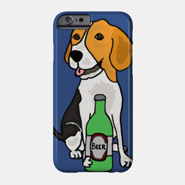 Cute Beagle Hound Dog Drinking Beer Cartoon Beagle Phone Case Teepublic