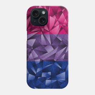 Abstract Fractal Triangles Bisexual Pride Flag Pattern Phone Case