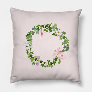 Wild flower garland Pillow