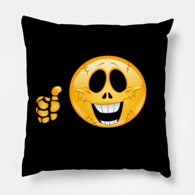 Skull Emoji Emoji Pillow TeePublic