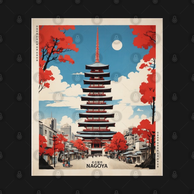 Nagoya Japan Vintage Poster Tourism by TravelersGems