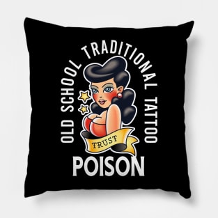 old school traditional tattoo designs Pillow