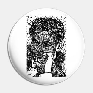 FEDERICO GARCIA LORCA ink portrait .1 Pin