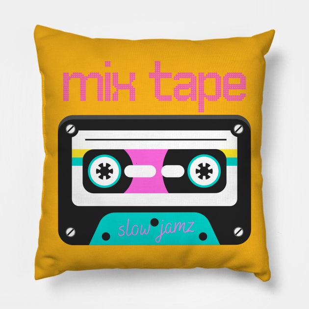 MixTape Slow Jamz Pillow by MrPhilFox