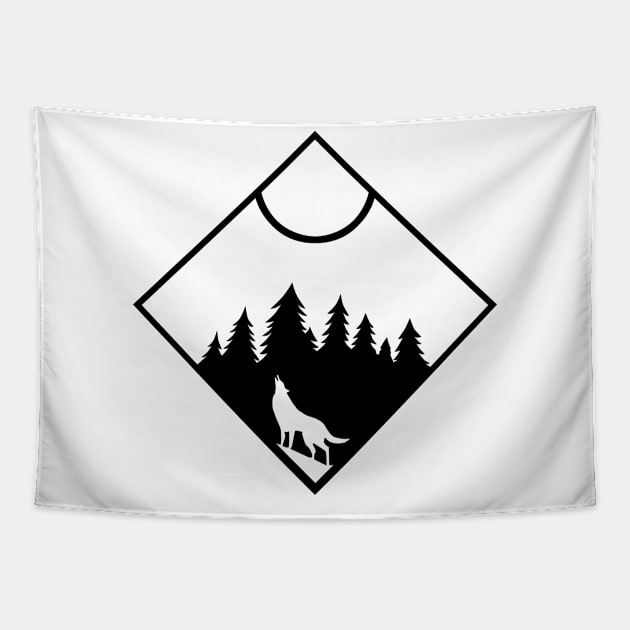 Wolf Diamond Tapestry by ArtbyCorey