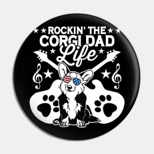 Rocking The Corgi Dad Life Dog Lover Pin