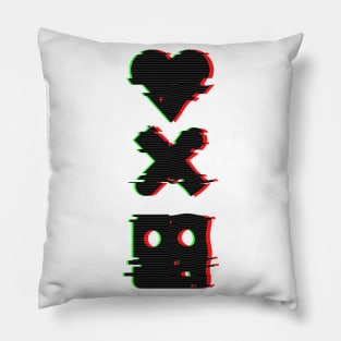 L D R - glitch Pillow