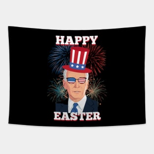 Funny Happy Easter Confused Joe Biden 4th Of July men women Tapestry