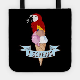Scarlet Macaw Ice Cream Parrot Tote
