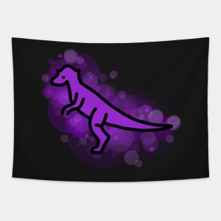 Purple Pachycephalosaurus Rainbow Dinosaurs Series Tapestry