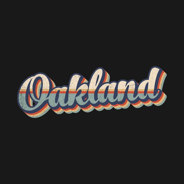 Oakland // Retro Vintage Style by Stacy Peters Art