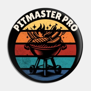 BBQ Grilling Smoking Retro Pit Master Pro Pin