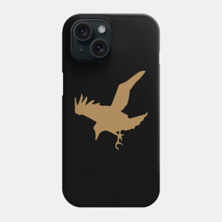 Raven or Crow In Flight Silhouette Cut Out Phone Case