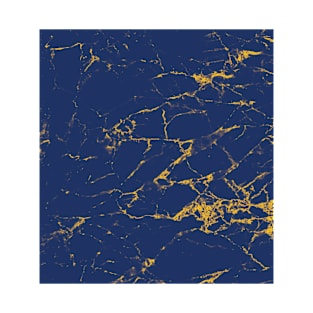 Blue and Yellow Marble Texture T-Shirt