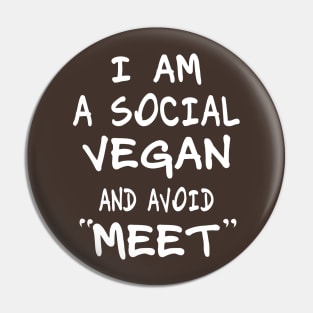 Social Vegan Pin