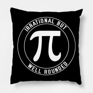 Retro Irrational But Well Rounded Pi Day Funny Math Day Pillow