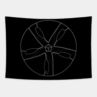 Electric Car Aero Wheel Cap Cover Tapestry