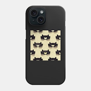 Cat Abstract style pattern 38 regular grid Phone Case