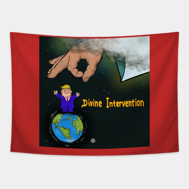 Trump Divine Intervention Tapestry by wolfmanjaq