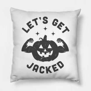 Let's Get Jacked Halloween Jack O Lanter Gym Pillow