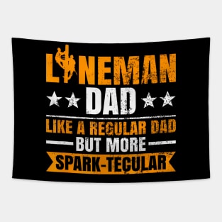 Lineman Dad Design For Utility Lineworker Father Tapestry