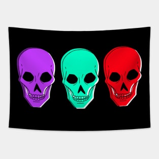 Spooky Skulls in Color Tapestry