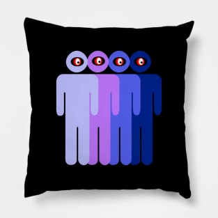 small men cyclopes multicolor Pillow