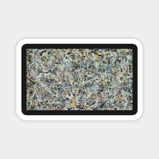 Jackson pollock abstract colorful Magnet