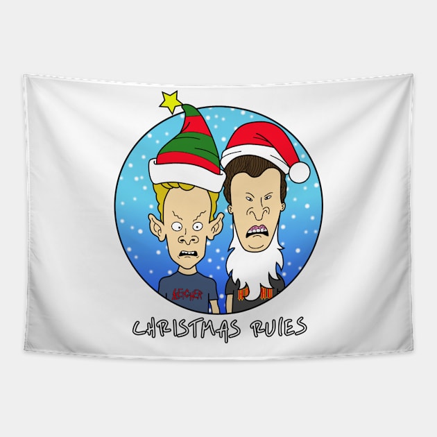 BEAVIS AND BUTTHEAD DO CHRISTMAS! Tapestry by art_of_josh