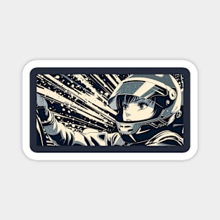 Retro Anime Racing Girl Vintage 70s 80s 90s Japan Magnet