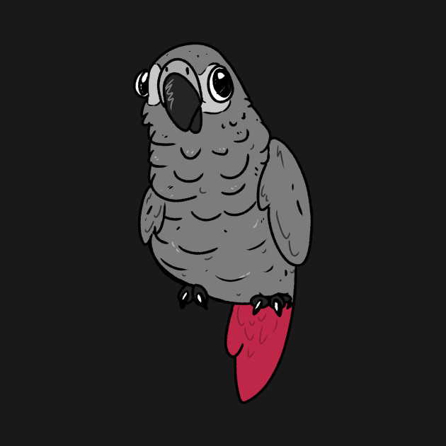 Discover African grey parrot Derpy - African Grey Parrot - T-Shirt