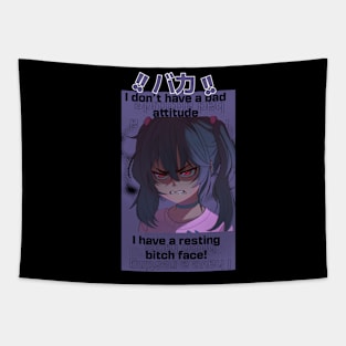 I don't have a bad attitude | resting bitch face Tapestry