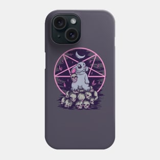 Bun of Magic: Rabbit with Pentagram & Skulls Phone Case