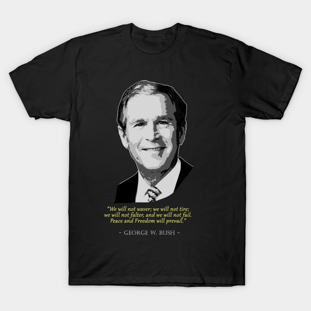 George W. Bush Minimalistic Pop Art T-Shirt George W. Bush Minimalistic Pop Art T-Shirt