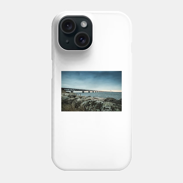 In the colorful evening light lies the Öresund Bridge, which connects Sweden and Denmark Phone Case by connyM-Sweden