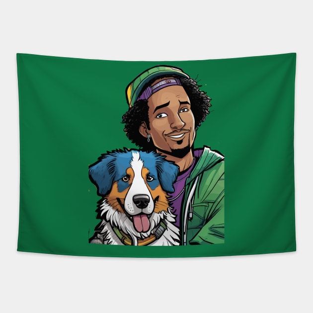 Rappers with Puppies Tapestry by Cheeky BB