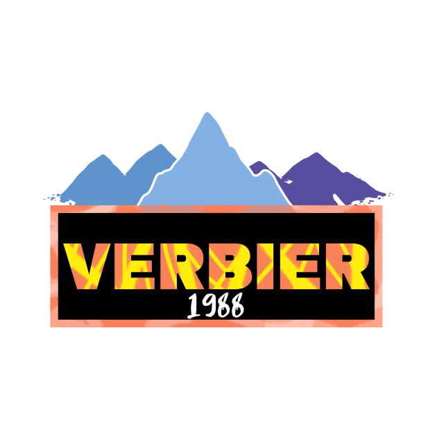 Verbier ski mountains 1988 vintage retro 80's by Captain-Jackson