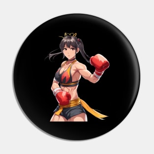 Female MMA Fighter Pin