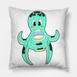 Octopus with Bottle of Milk Pillow