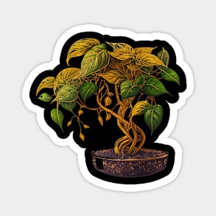 Golden Pothos Bonsai Magnet