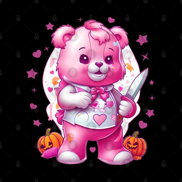 Pink CARE BEAR - halloween edition by Megitsune 