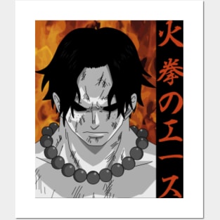 One Piece Portgas D. Ace Pixel Art Art Board Print for Sale by kobmamba