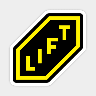 LIFT word mark composition in yellow color showing scaling and growth Magnet