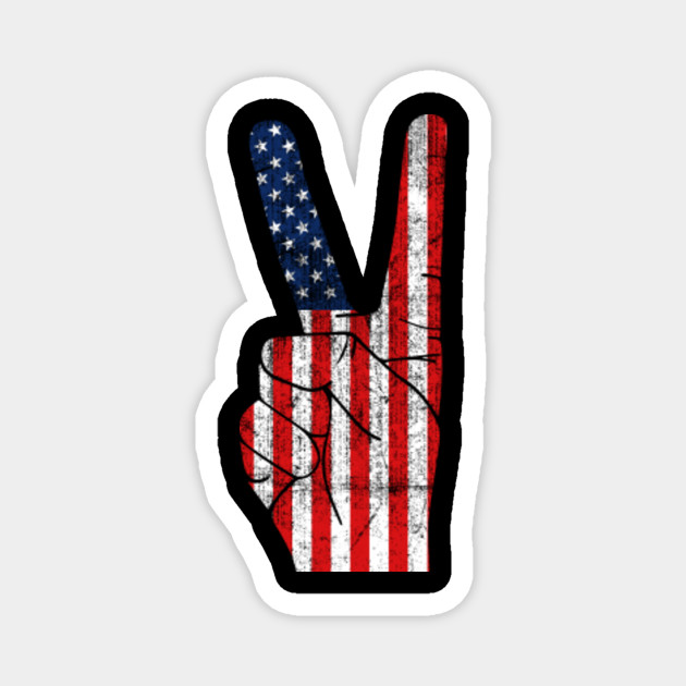 American Flag Peace Sign Peace Symbol Magnet Teepublic Of course, these characteristics are aligned closely with the values of america, which is why they are represented in the colors of the american flag. american flag peace sign